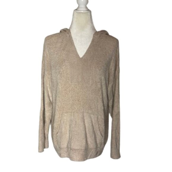 Barefoot Dreams Tops - Barefoot Dreams CozyChic Hooded Pullover Sweater Women's Large